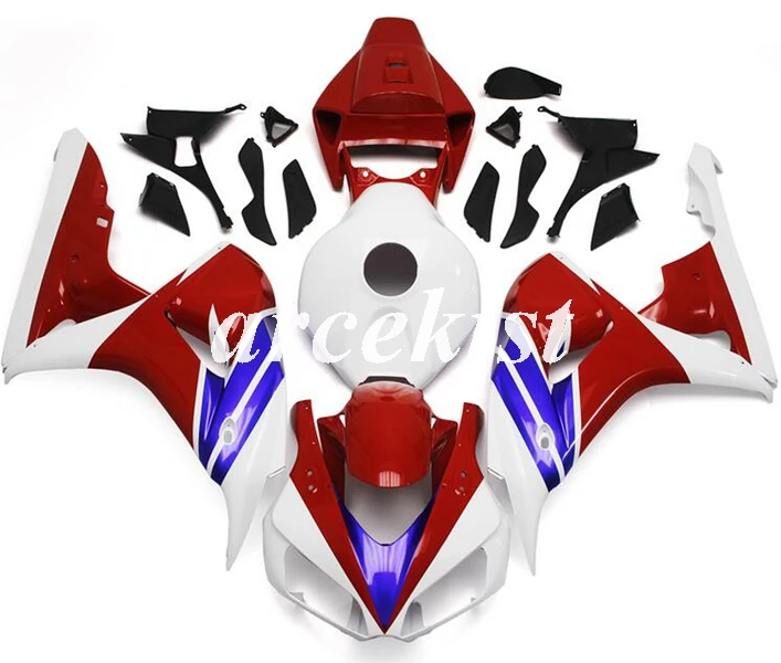 Литьевая Форма ABS мотоцикл обтекатели комплект подходит для CBR1000RR 06 07 CBR 1000RR CBR1000 2006 2007 тела набор темно-синий - Цвет: red white blue