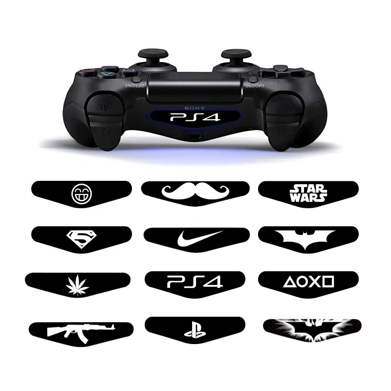 

ZOMTOP 1 Pair For Playstation 4 Led Light Bar Sticker Decal Ps4 Controller Fashion Stickers Gamepad Cover Ps4 Controller Skin