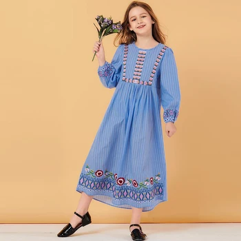 

Girls Abaya For Kids Hijab Muslim Dress Abayas Turkey Children Islam Kaftan Dubai Caftan Qatar Omani Turkish Islamic Clothing