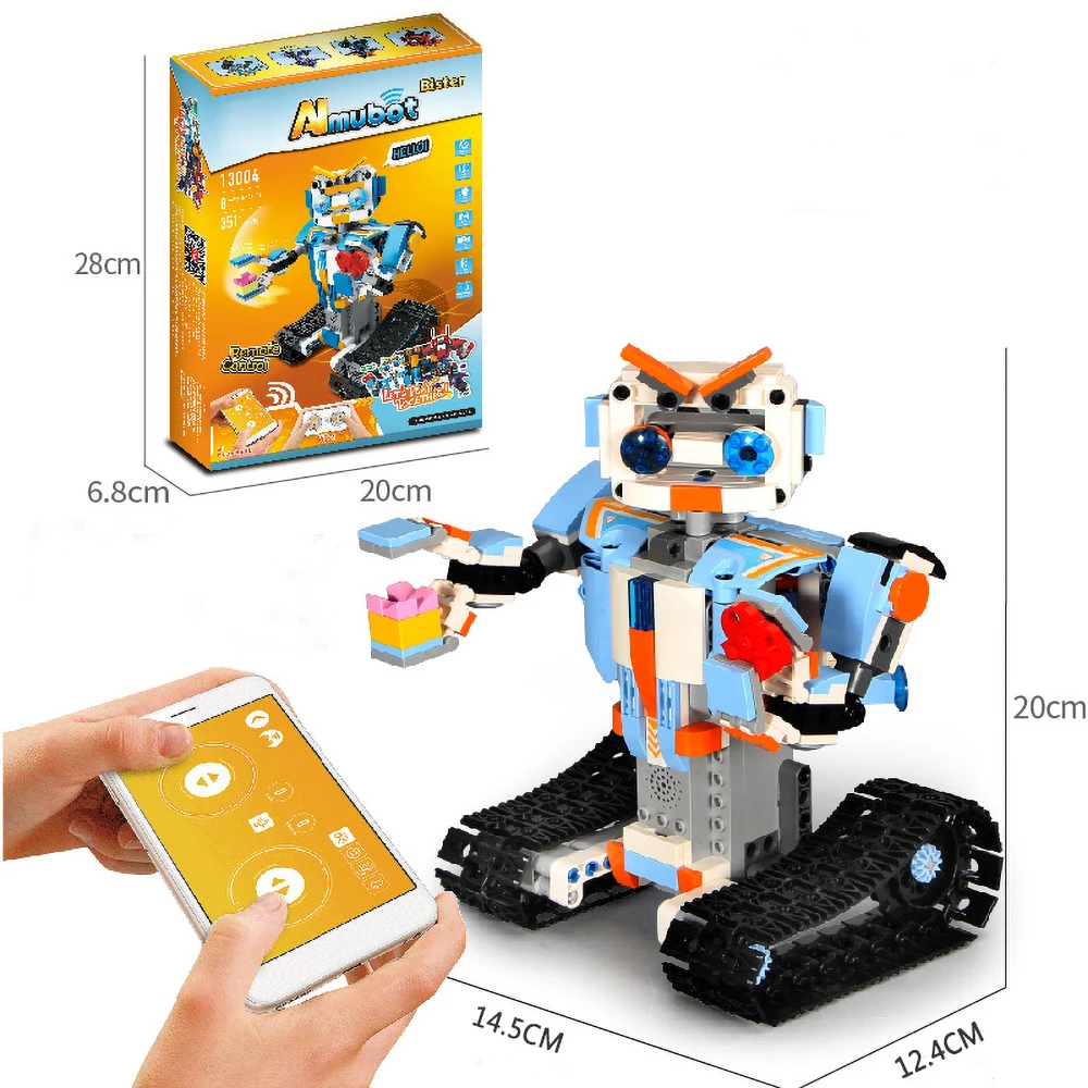 Интеллектуальный RC Робот строительные блоки Technic 2,4 ГГц пульт дистанционного управления робот Развивающие кирпичи Робот Игрушки для детей рождественские подарки - Цвет: Robot 4