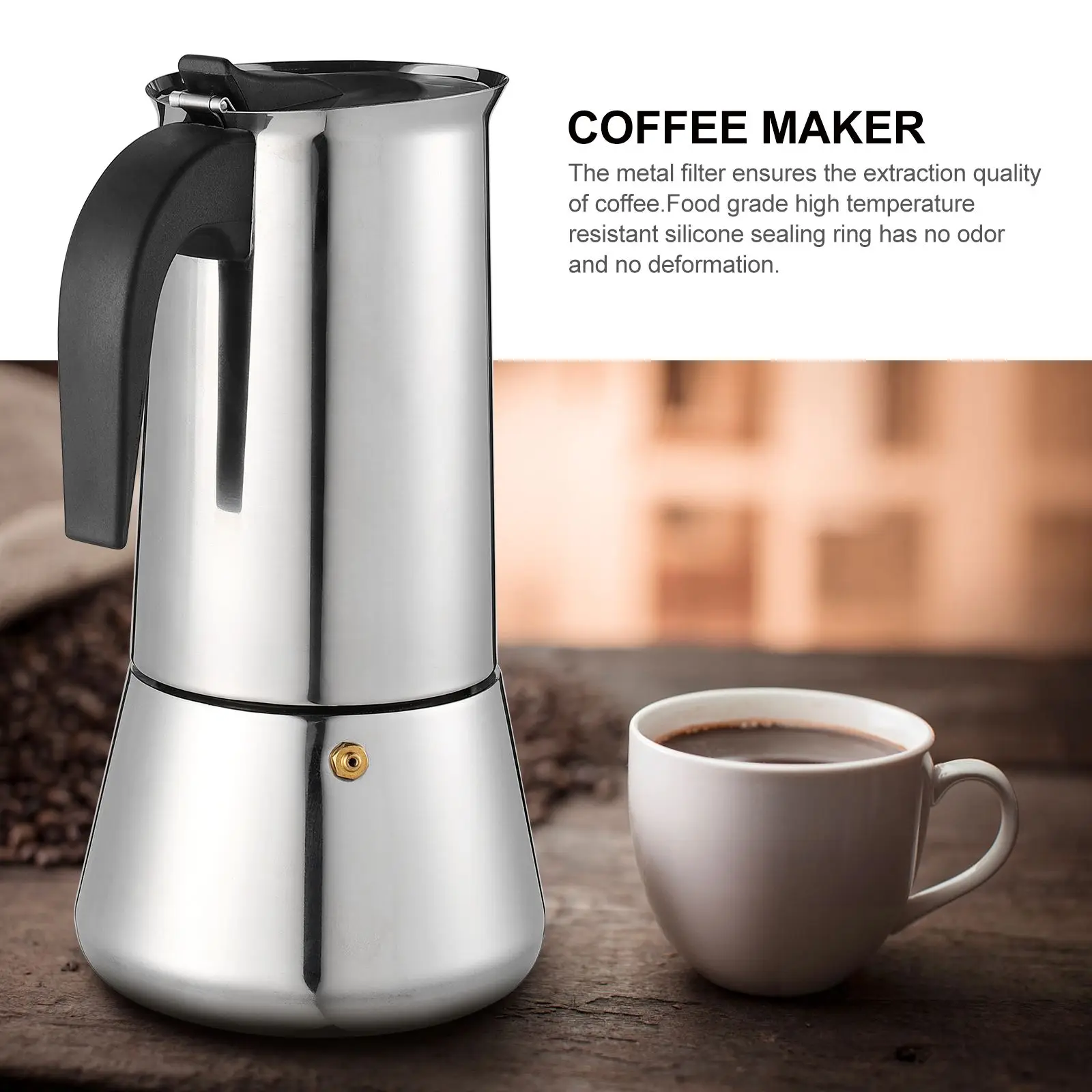 Large capacity Stainless Steel Coffee Pot Espresso Coffee Maker