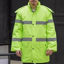 Дорожная транзитная дорога защитный Дождевик куртка брюки Сплит хлопок Плащ с светоотражающий пояс ветрозащитный водонепроницаемый костюм DFW087