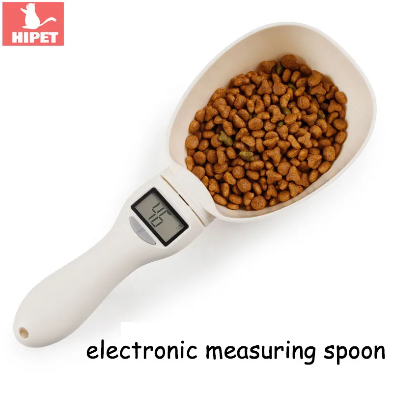 

Pet Dog Food Scoop Cat Electronic Measuring Spoon Digital Display ABS Detachable Scientifically Kitchen Scale Spoon