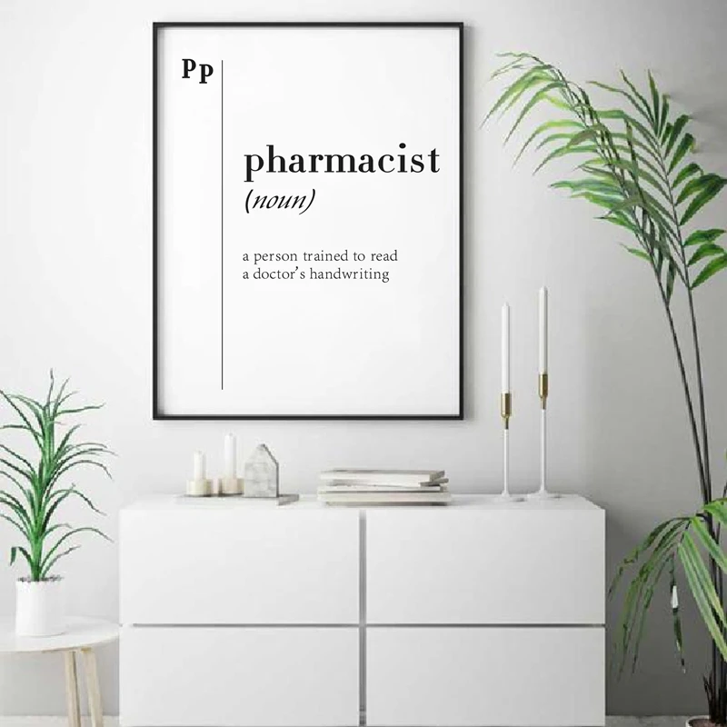 Pharmacist Definition Wall Art Print