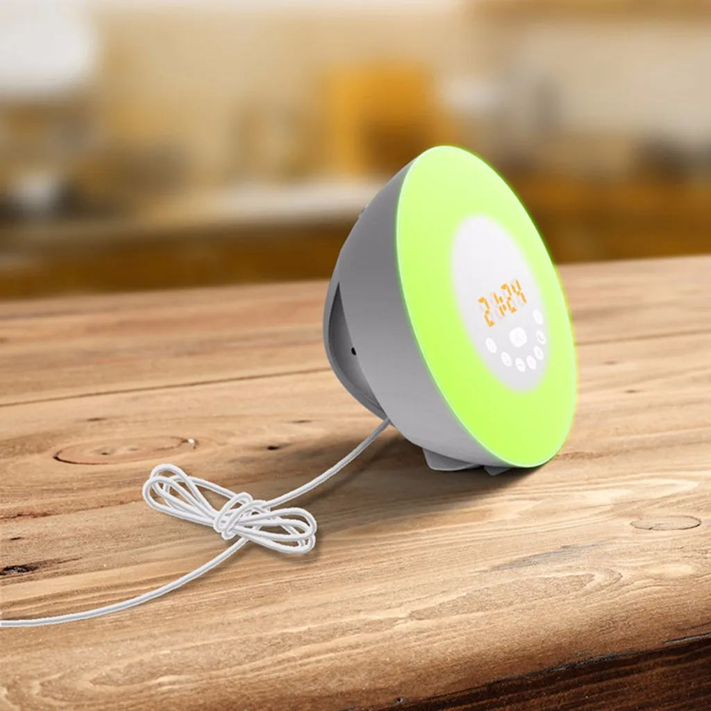 Bluetooth динамик, светильник, будильник, имитация восхода солнца, Bluetooth динамик, цифровой светодиодный FM стереосистема для телефона pc-L1205