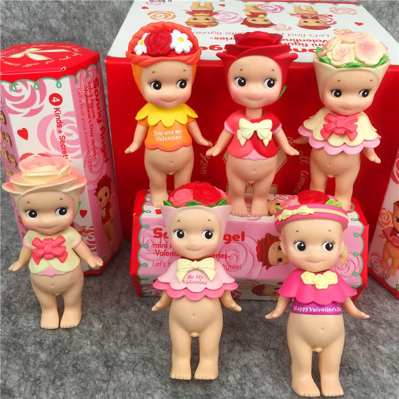 6 шт./1 лот Sonny Angel Rose Valentine ver. 7,5 см Фигурки игрушки Brinquedo игрушка Коллекционная модель игрушки #3617