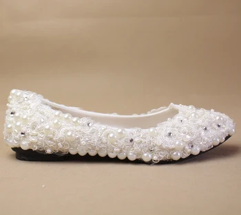 

Popular Formal Shoes Luxury full White Pearls lady's formal Jeweled Women's Bridal Evening Wedding Prom Party Bridesmaid shoes