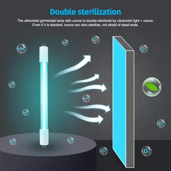 

8W 110/220V Germicidal Disinfection Light T5 Tube UVC Sterilizer Kill Dust Mite Eliminator UV quartz lamp For Bedroom /Hospital