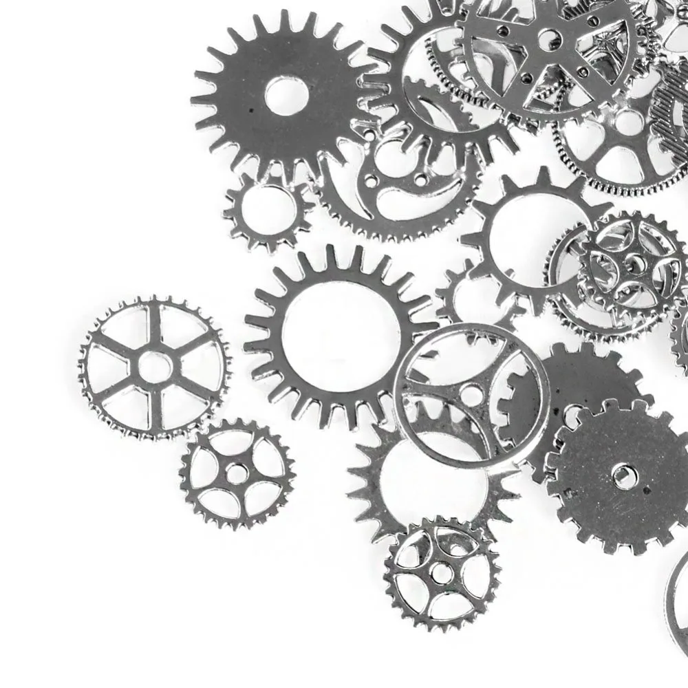 1 Pack 100g Mix Alloy Mechanical Steampunk Cogs & Gears Diy Accessories New S08