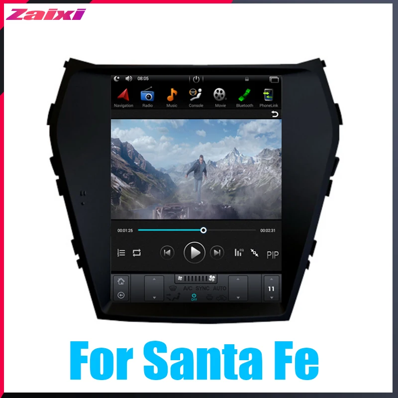 Для Hyundai ix45 Santa Fe 2012 2013 2014 20152016 большой экран Tesla вертикальный Android автомобильный ПК