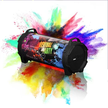 

Smalody Bluetooth 5.0 Outdoor Subwoofer Speakers Box Aux Input Stereo Speaker with HD Audio 1200mAh Column Loudspeaker Box FM