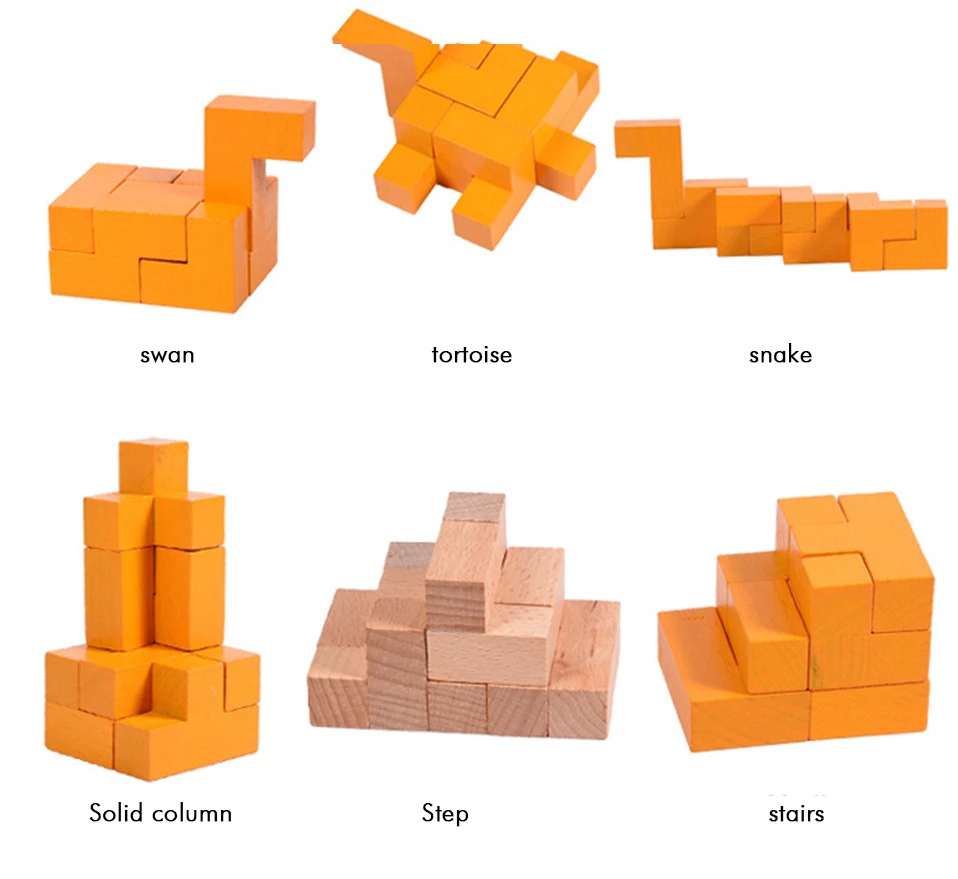 Деревянный Soma квадратный пазл с замком куб для малышей обучения Монтессори игрушки для детей дошкольного возраста Развивающие игрушки для детей обучения