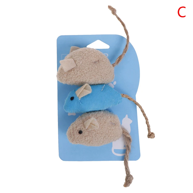 New 3pcs/lot Mix Pet Catnip Mice Cats Toys Fun Plush Mouse Cat Toy For Pet Little fat mouse Cat Toys 