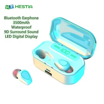 

G20 TWS 5.0 3500 mAh Sports Earphone USB Digital Display Touch Bluetooth Earpieces Box Package No Delay IP54 Waterproof Earbuds