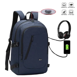 2021 Men Password Lock Anti Theft Backpack 15.6 Inch Laptop Backpack Male Usb Charging Oxford School Bag for Boys Teenage