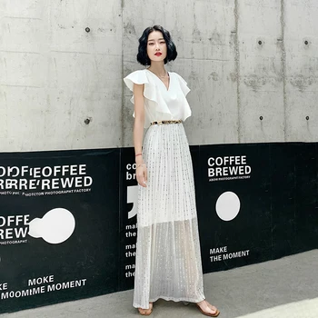 

White Noble Evening Party Cheongsam Formal Party Gown Sexy Lady Persepective Lace Chinese Dress Ruffle Elegant Vestidos Qipao