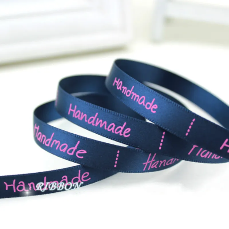 Атласная Лента ручной работы с принтом 3/8 дюйма (10 мм) (2 м)|satin ribbon|printed satin ribbonribbon for