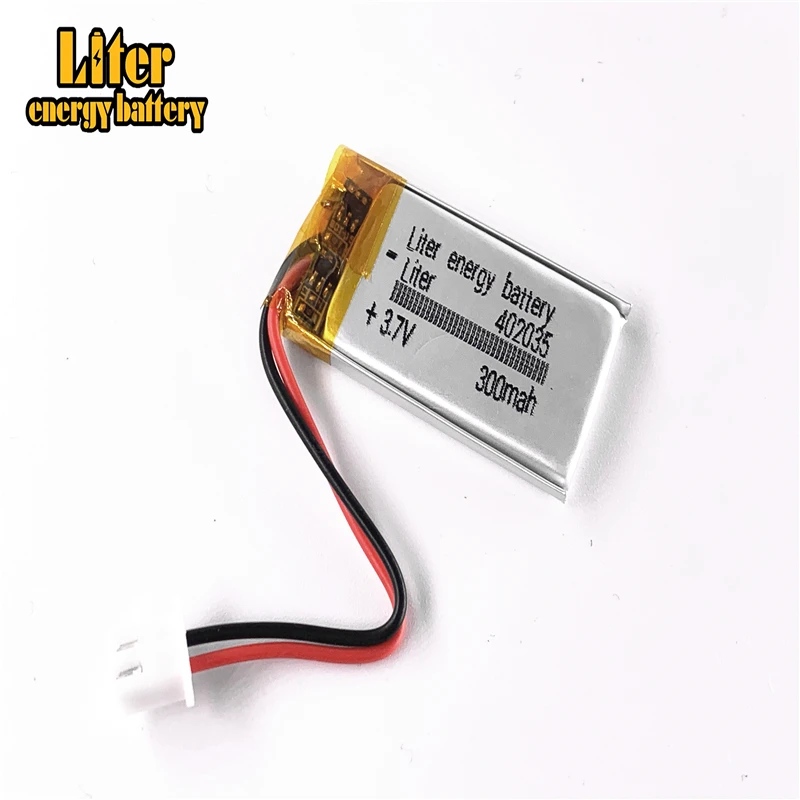 2 54 мм 2pin разъем 402035 300mah 3 7 v Перезаряжаемые литий полимерный аккумулятор