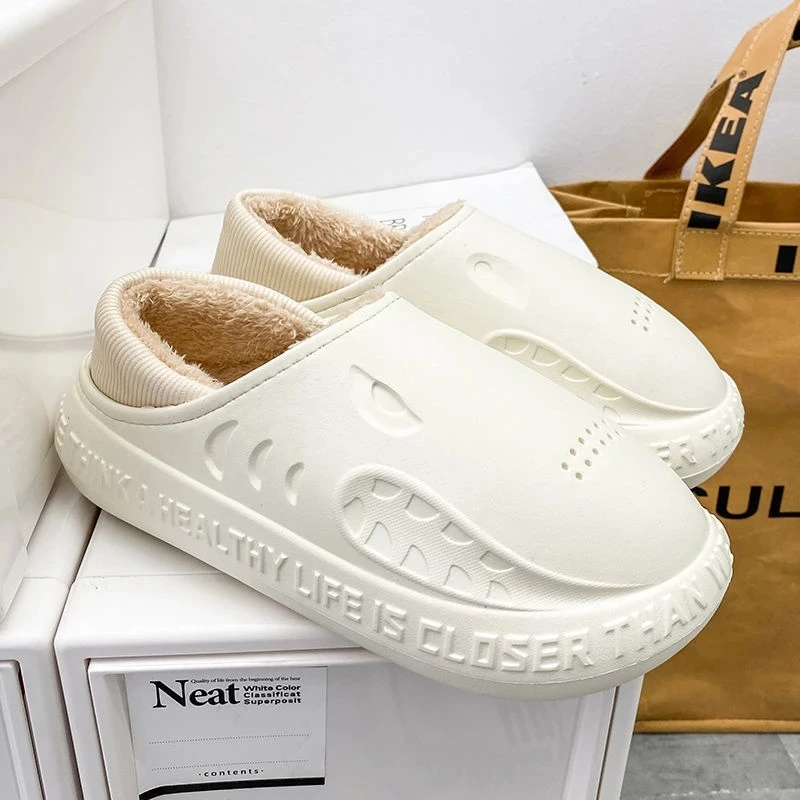Zapatillas de casa impermeables para y mujer, a la moda para exteriores, sandalias interior, cómodas y antideslizantes, par de zapatos de invierno|Zapatillas| - AliExpress