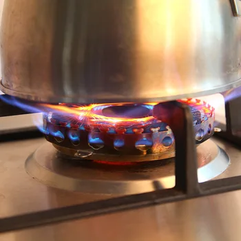 

2Pcs Windproof Energy Gas Saving Net Cover Ring Stainless Steel Round Windscreen Aggregate Flame Energy Saving Cover Stainless