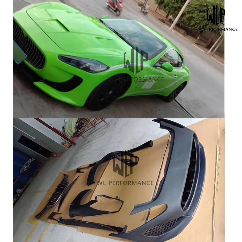 

Gt Dmc стиль ПП Неокрашенный комплект кузова автомобиля передний бампер задний бампер диффузор боковые юбки боковые крылья для Maserati Gt автостайлинг