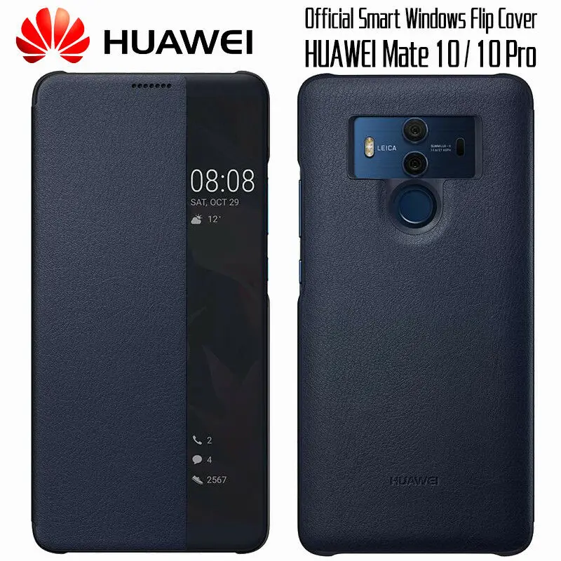 

Hot For HUAWEI Mate 10 Pro case Original official mirror Smart View Leather window Flip Cover Mate 10 protective case cover