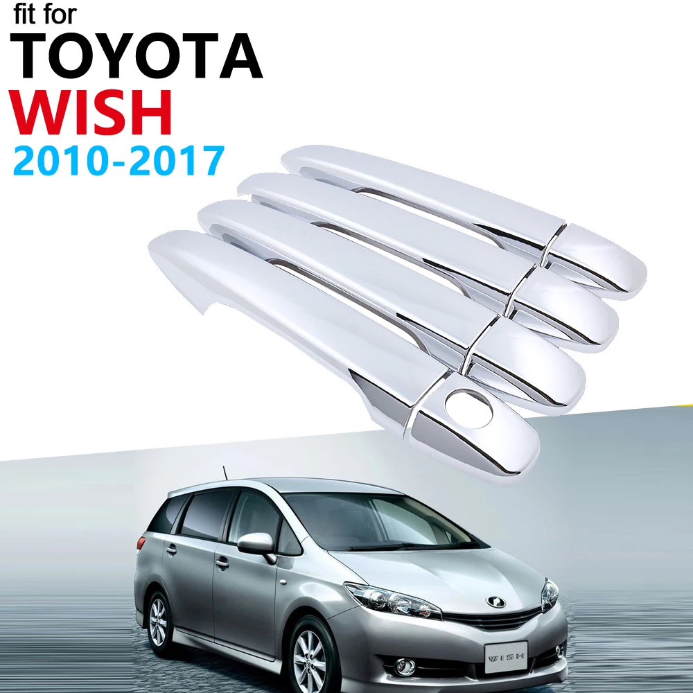 Автомобильные аксессуары для дверной ручки Toyota Wish AE20 20 2010 ~ 2017 хромированная