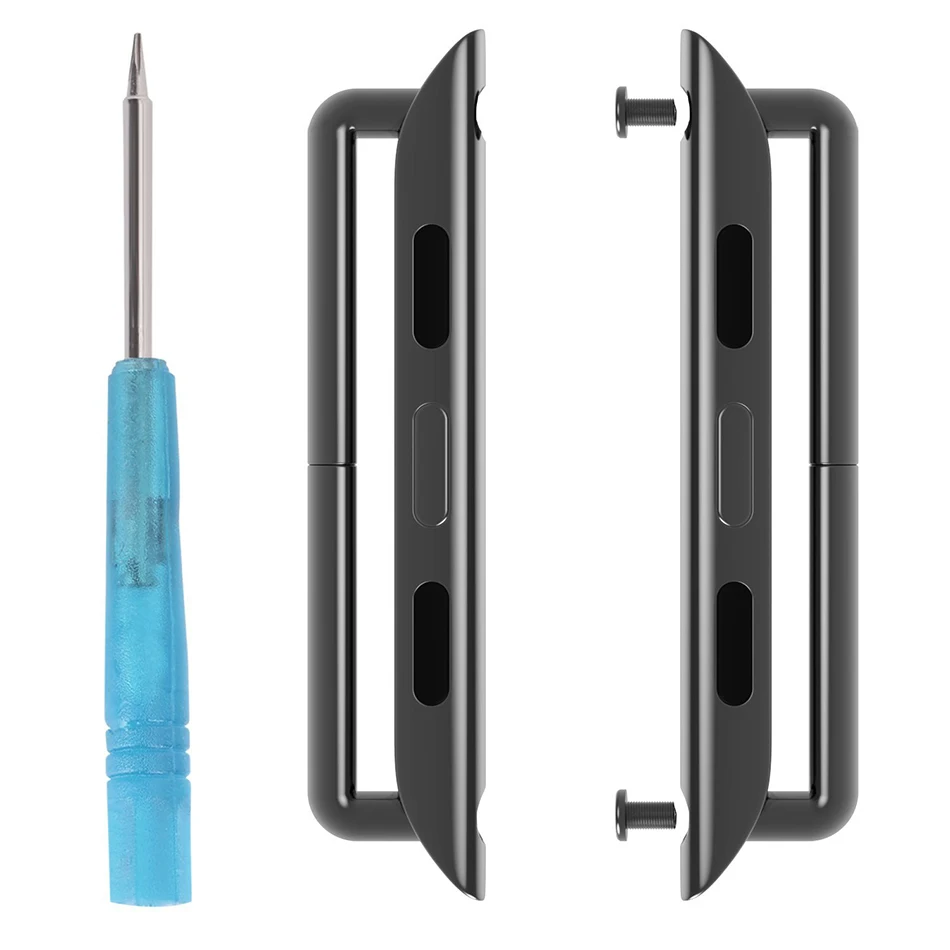 Paar Connectors Verschlüsse für Apple Uhr Band 44mm 40mm 38mm Austauschbare Metall Verbindung Adapter iWatch serie 6 5 4 3 2 1 strap