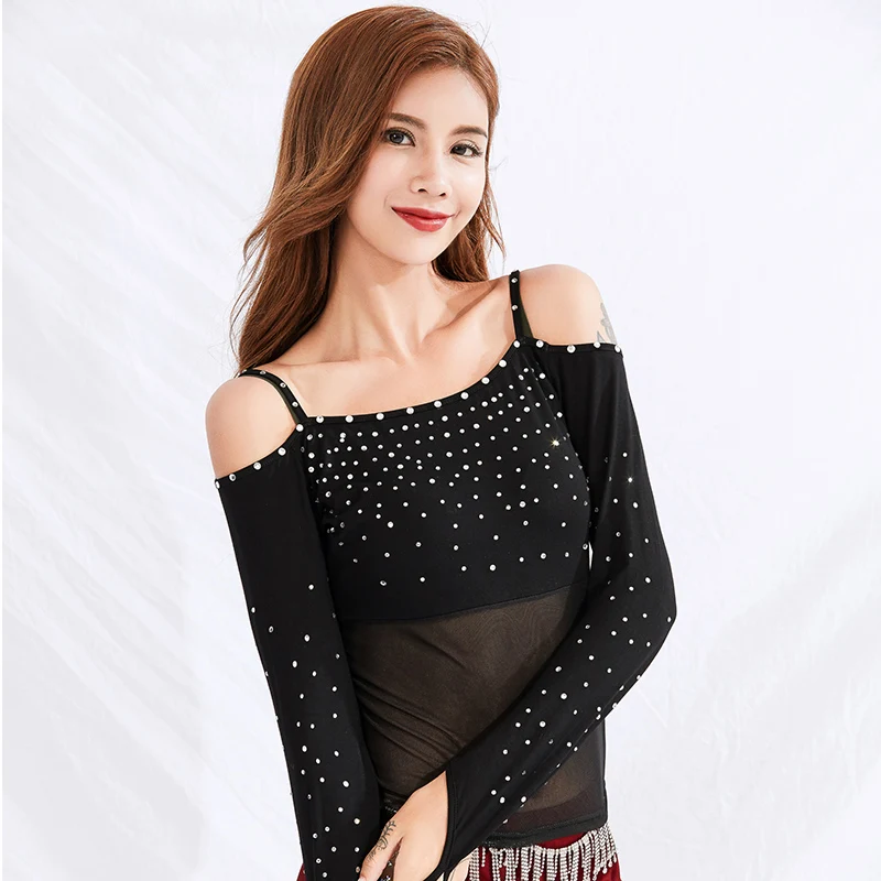 Latin Dance Dress Top Women's Adult National Standard Dance Dress New Modern Dance Practice Top Belly Ballroom Dance Wear BL2761