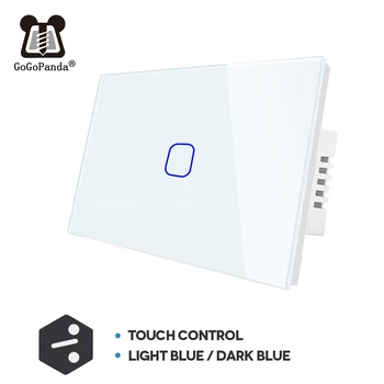 

GOGOPANDA US Standard 1 Gang 2 Way Control Touch on/off Switch Wall Light Controller Smart Home Automation 2Gang 3Gang