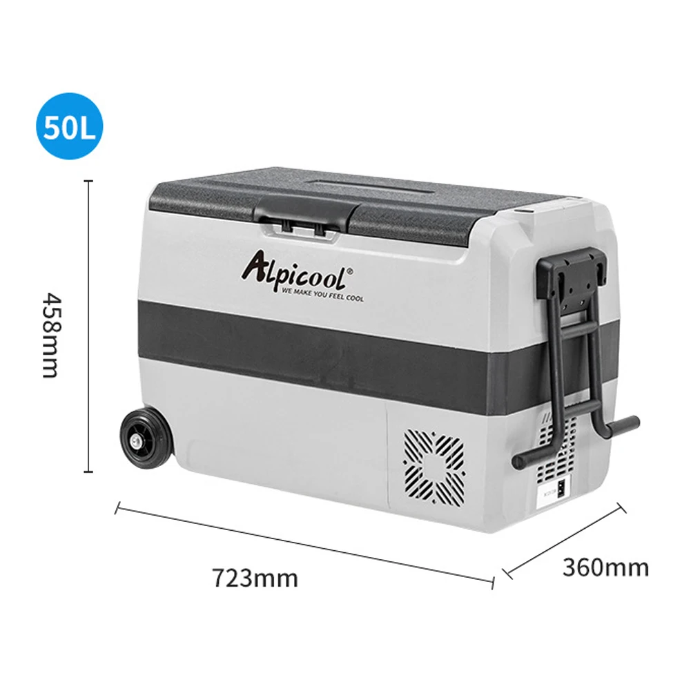 Portable Car Refrigerator Freezer Cooler Auto Fridge Compressor Quick Refrigeration Home Picnic Icebox with Roller camping fridge freezer