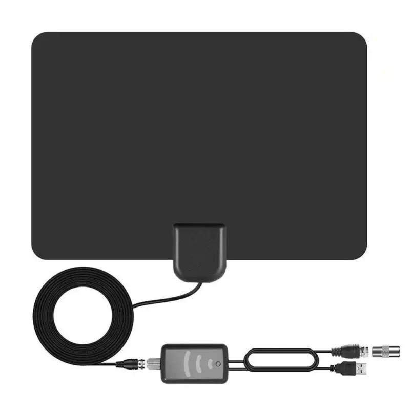 960 Mile Range Amplifier Mini TV Antenna HD Indoor Digital ATSC Standard Signal Reception HDTV FM/VHF/UHF Gain | Электроника