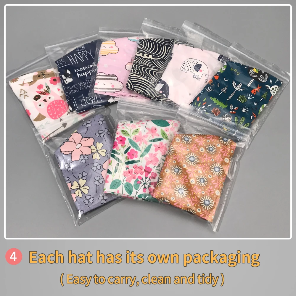 Fashion cotton Cute bird Cartoon print hats adjustable Scrub hat beauty salon nursing cap laboratory pet shop fashion scrub caps