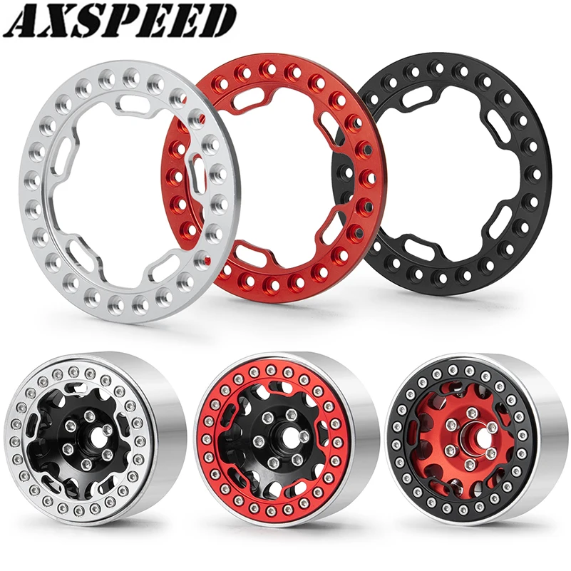 AXSPEED-4PCS-CNC-Aluminum-Wheel-Outer-Beadlock-Ring-for-1-9-Wheels-Rims ...