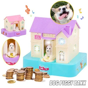 

Cute Dog House Piggy Bank Stealing Money Saving Box with Music Playing for Boys Girls NIN668