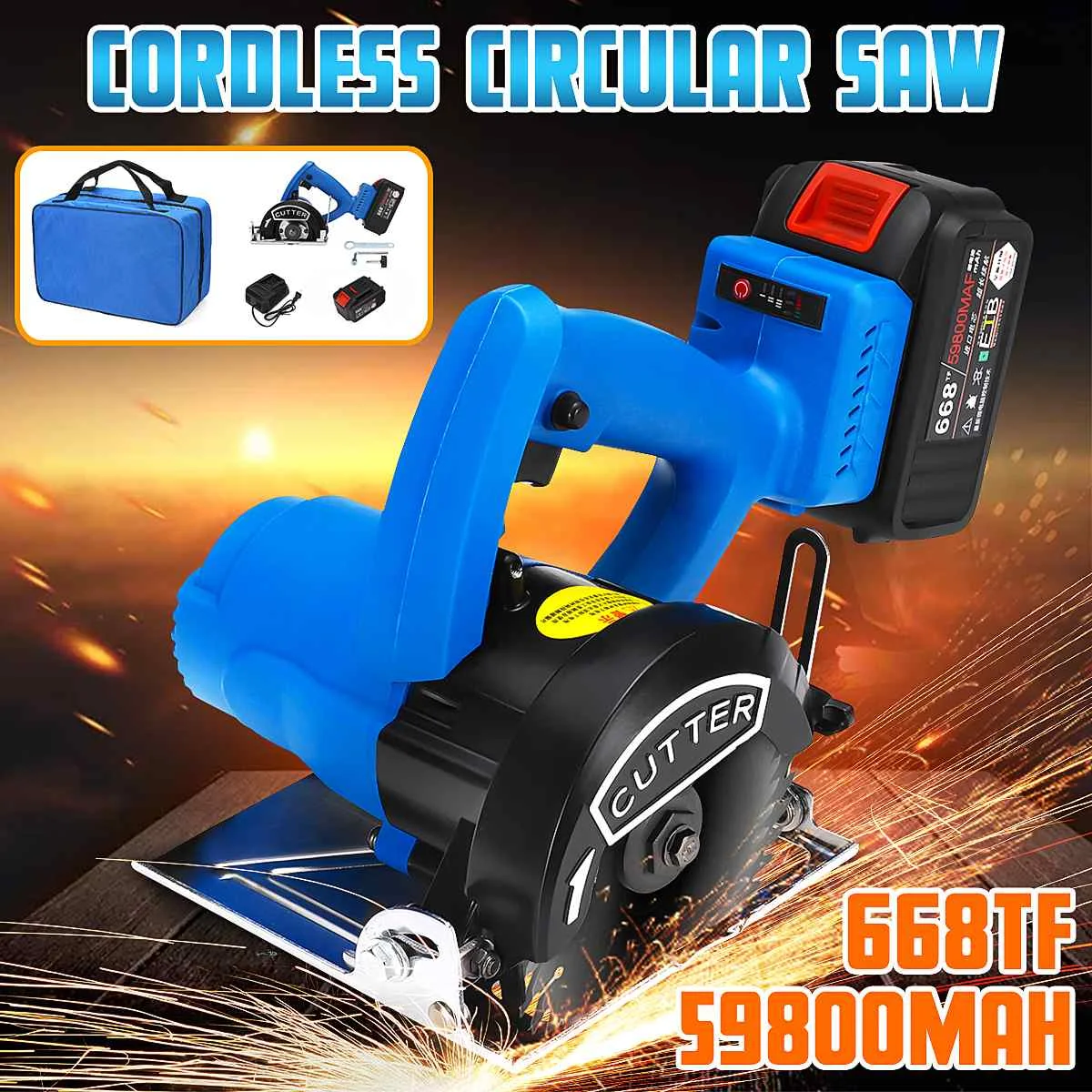

668TF 59800mah Electric Circular Saw DIY Multifunctional Electric Saw Power Tools rotary tool circular saw blades for wood