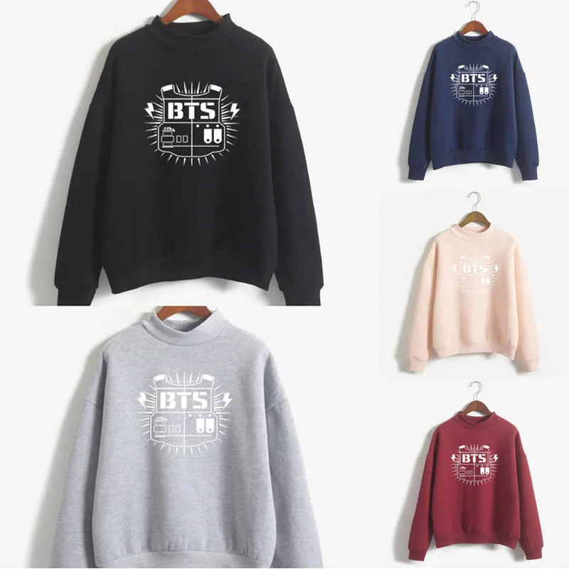 

Women Hoodies Pullover Pattern Printed Long Sleeve O-Neck Plush Koren Hoodie Kpop Clothes Women Female Sweatshirt AEHQ0131