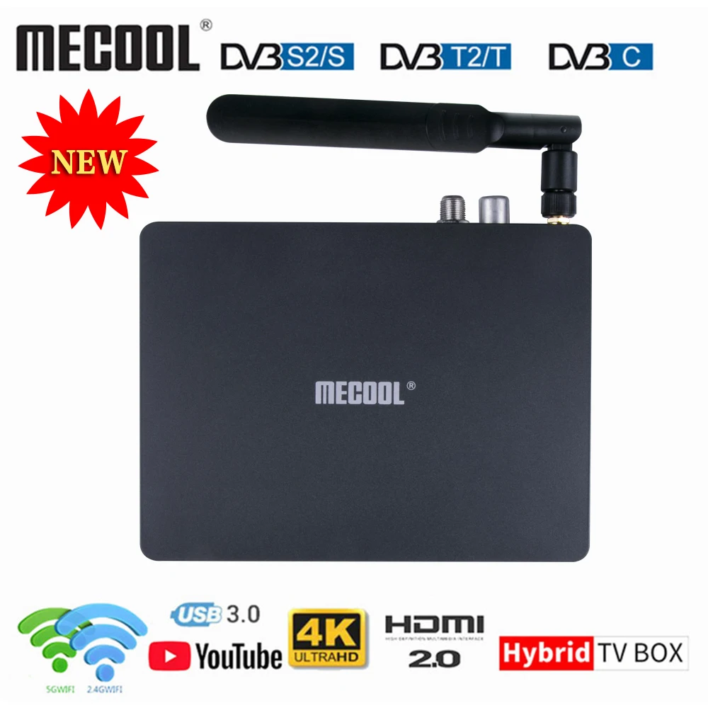 Android ТВ коробка Mecool K6 DVB-S2 DVB-T2 DVB-C Android7.0, 2 Гб оперативной памяти, 16 Гб встроенной памяти, USB3.0 Hisilicom3798m PK KIII PRO KIIPRO KI PRO ТВ коробка