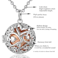 Eudora 20mm Harmony Ball Pendant Necklace Heart Round Locket Cage fit 20/18mm Musical Sound Chime Ball for Pregnant Women K292 2