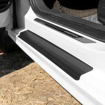 

4Pcs Car Door Sill Protector Door Sill Scuff Plate Stickers for Fiat Panda Bravo Punto Linea Croma 500 595