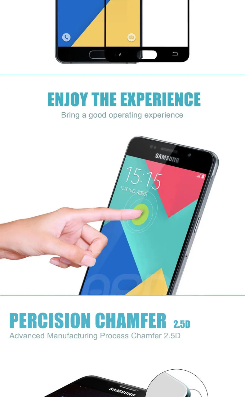 9D полностью закрывающая Защитная Стекло для Samsung Galaxy A3 A5 A7 J3 J5 J7 S7 закаленное Экран протектор Стекло Пленка чехол