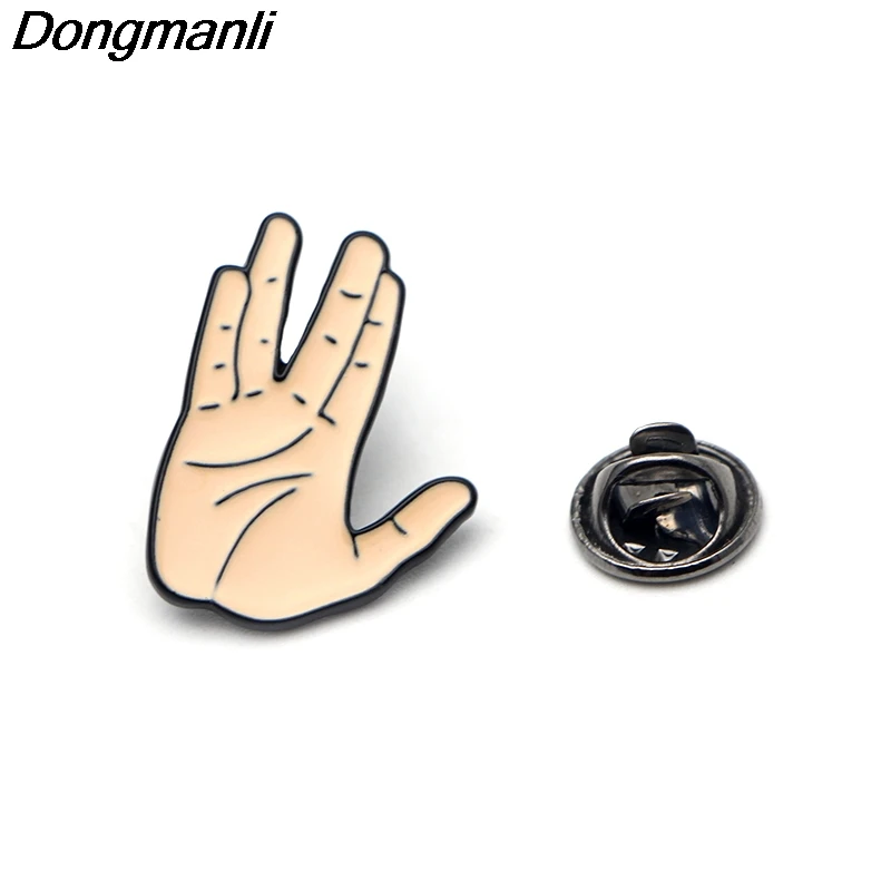 P2292 Dongmanli Hello брошь, эмалированный штифт Пряжка мультфильм металлическая брошь для мешок для одежды булавка бижутерия подарок для детей