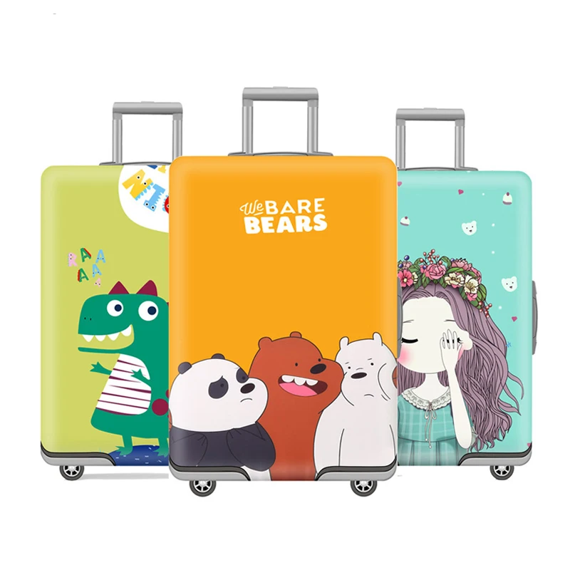 

Cute Elastic Luggage Cover Cartoon Trolley Suitcase Student Kid Protect Dust Bag For 18-32 Inch Case Travel Accessories Items