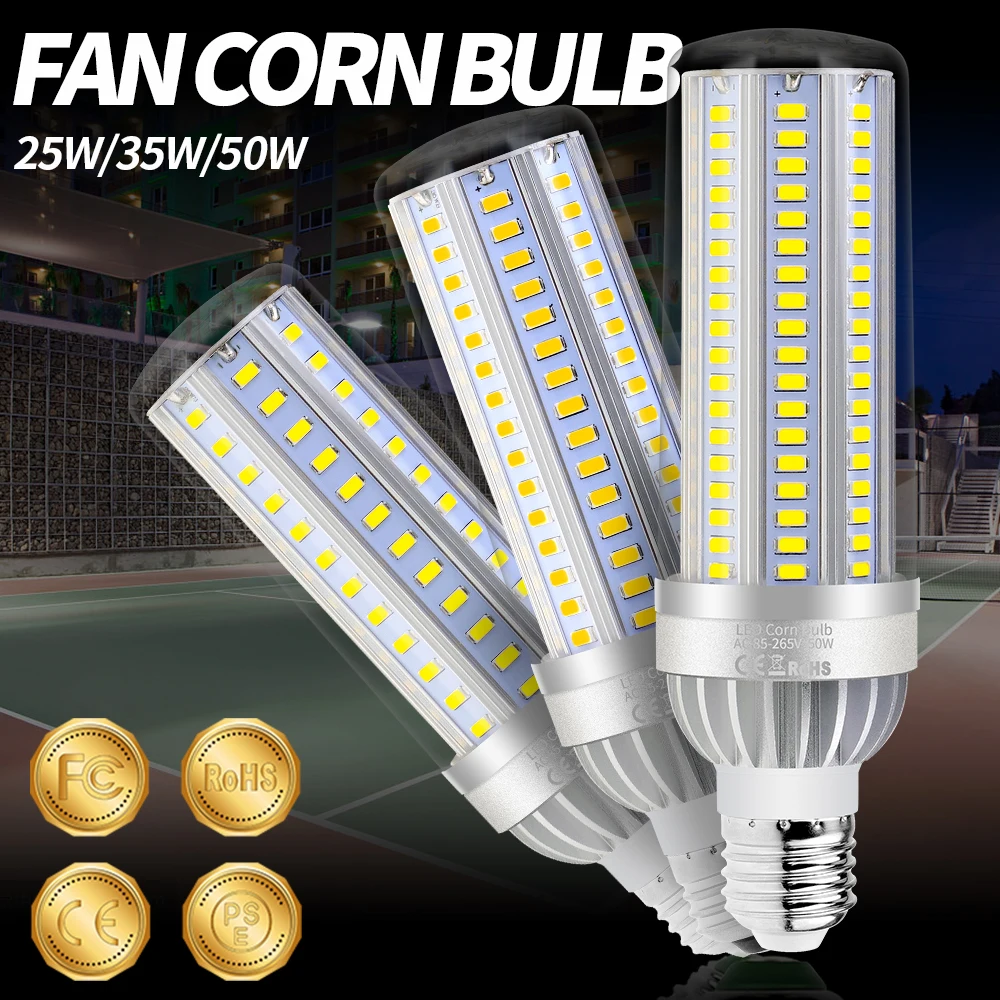 

E26 LED Corn Bulb E27 LED Bulb 220V Lampada LED Lamp 50W 35W 25W High Brightness Light 110V No Flicker Commercial Lighting 5730