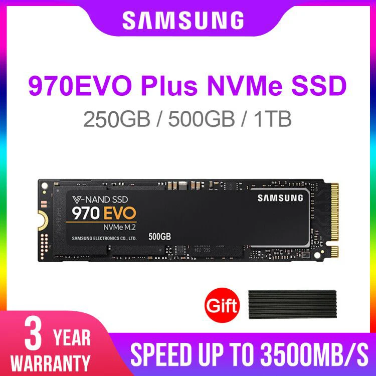 Samsung Ssd 970 Evo Plus 250gb 500gb 1tb Nvme M.2 2280 Nvme Internal Ssd  Solid State Hard Disk Ssd Pcie 3.0 X4, Nvme 1.3 Laptop - Solid State Drives  - AliExpress