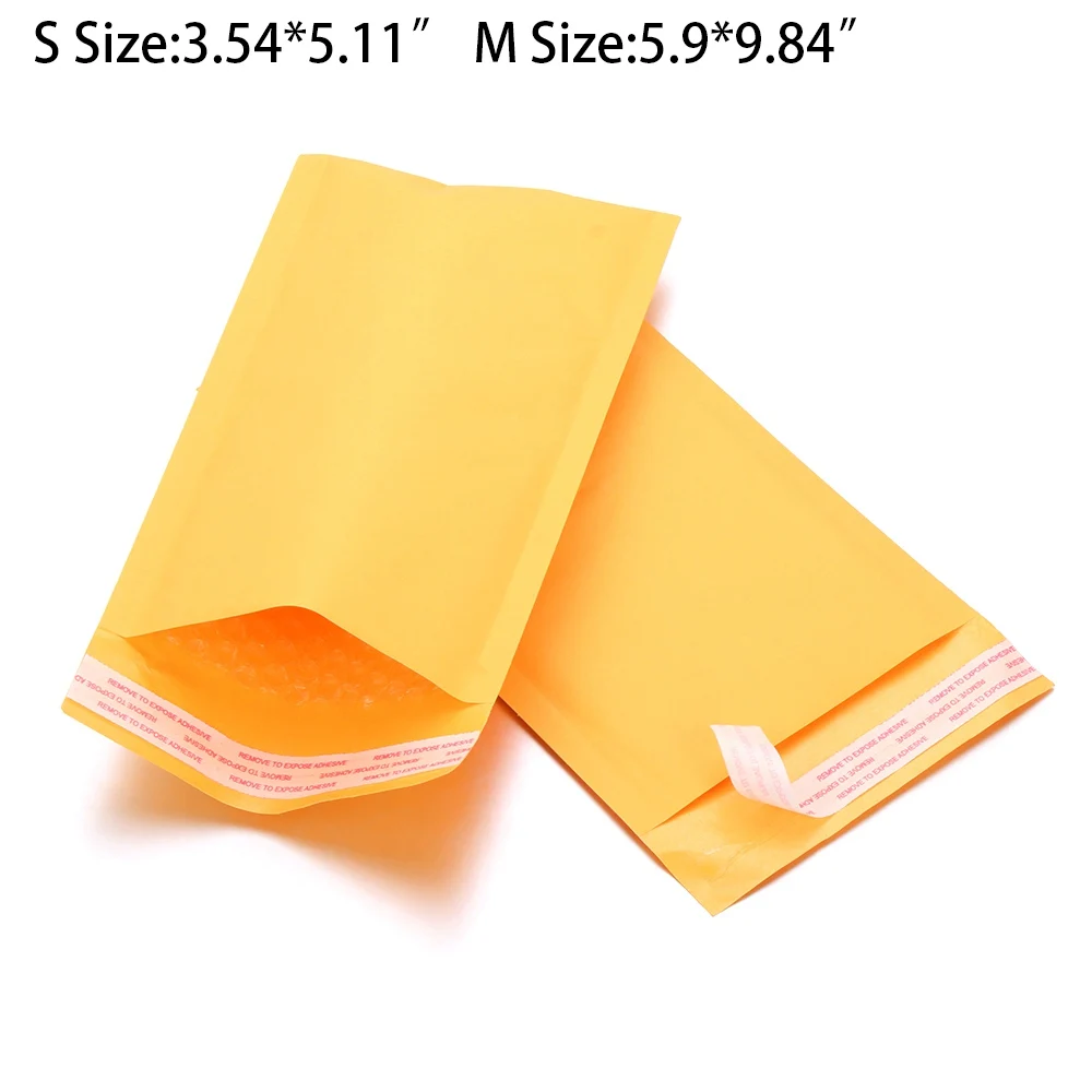 5PCS Kraft Paper Bubble Bubble Shipping Bag Kraft Mailers Padded Envelopes Shipping Envelope Bag Courier Storage Bags