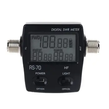 

NISSEI RS-70 Digital SWR Power Meter Counter Micro USB-DC 5V Output 1.6-60MHz X6HB