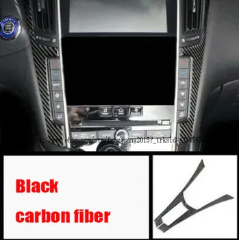 

Car modification Car accessories 2pcs Interior carbon fiber center control Cover Trim For Infiniti Q50 2014-2018