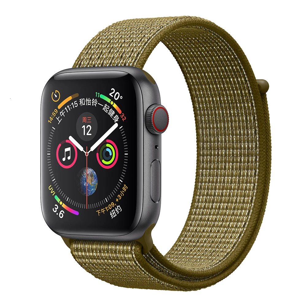 Нейлоновый ремешок для Apple Watch серии 5 42 мм iwatch 44 мм ремешок 38 мм 40 мм iwatch sreies 4 3 2 pulseira браслет ремешок для часов - Цвет ремешка: Olive Flak