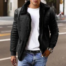 

2021 Autumn Winter New Jacket Men Casual Fashion Warm Thicken Solid Color Lapel Long Sleeve Zipper Western Style Mens Jacket